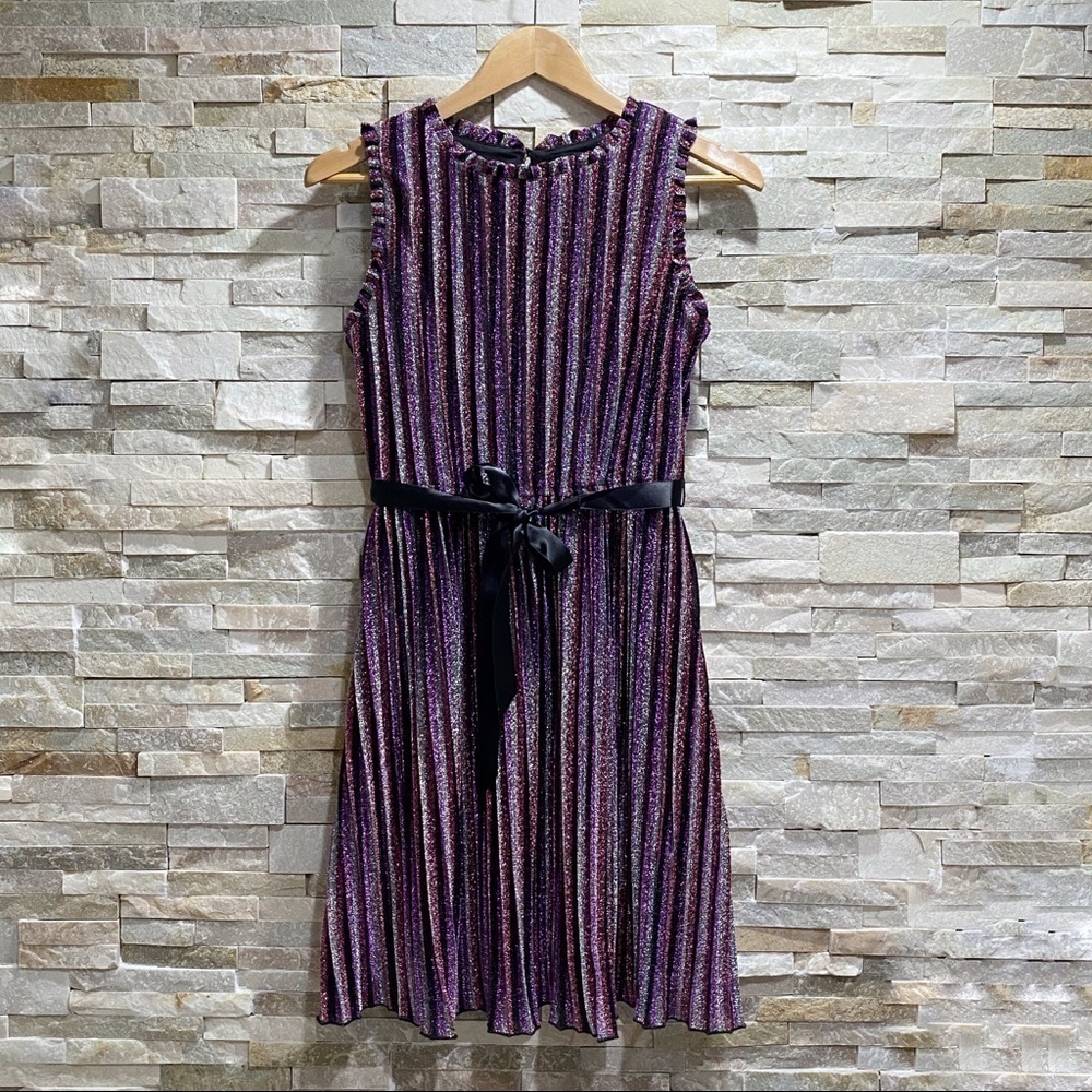 AVA & Yelly Shimmer Stripe Shift Dress Size 16
